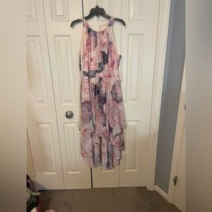 Eliza J High-Low Pink Floral Dress. Size 10